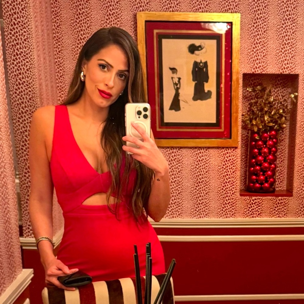 Aqua Red Formal Dress - Picture 3 of 4